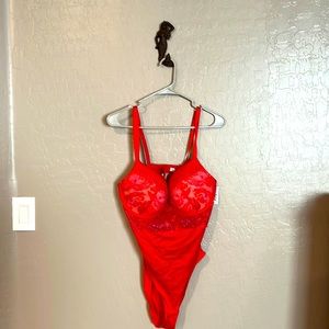 Auden Red Lace Bodysuit.